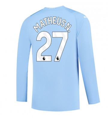 Manchester City Matheus Nunes #27 Hjemmebanetrøje 2023-24 Lange ærmer